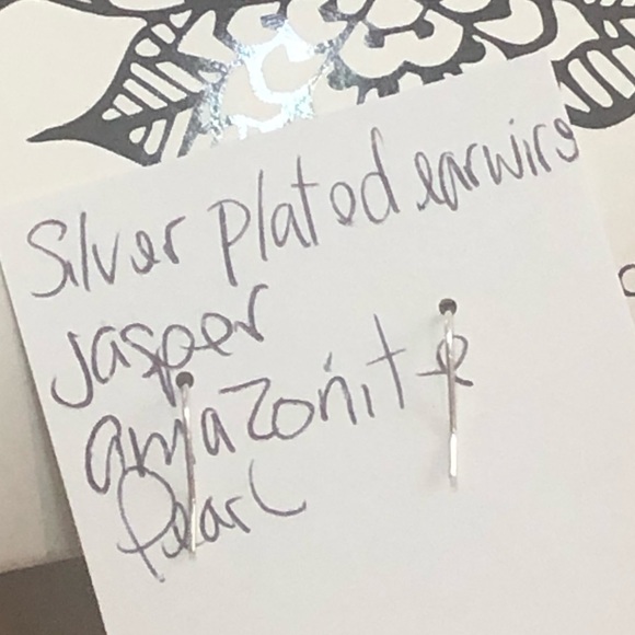 Jasper, Amazonite & Pearl Earrings - Picture 5 of 7